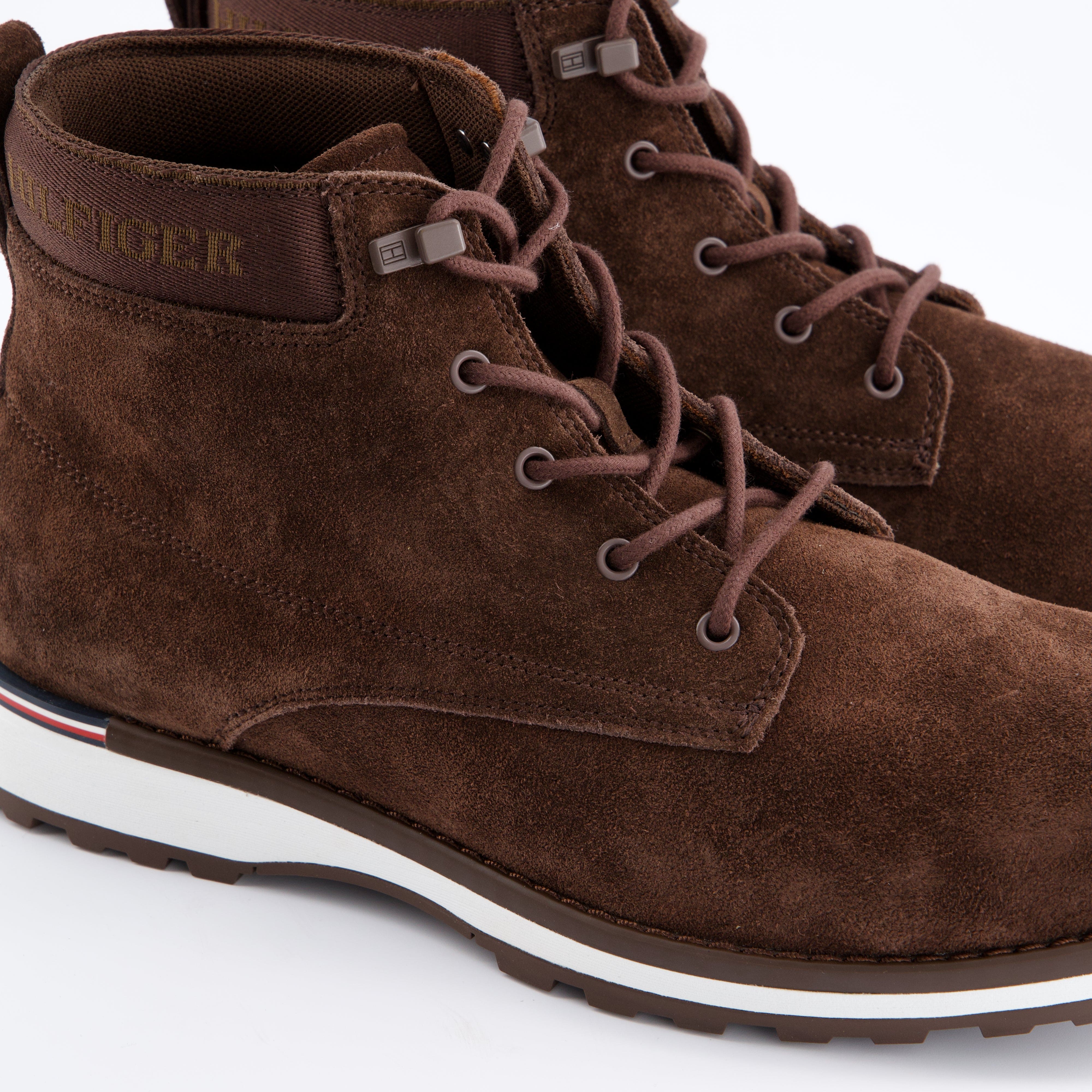 HILFIGER Herrenschuh - Schnürboot, Schnürboot Corp Outdoor Suede Boot